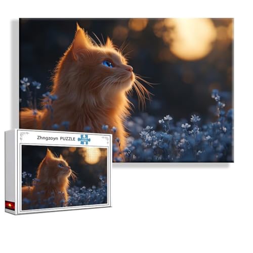 Puzzle 3000 Teile Katze, Puzzle Erwachsene Anspruchsvoll Jigsaw Tier Groß XXL 120 x 80 cm, Klassische Impossible Jigsaw Art für Frauen Männer, Holzpuzzle für Deko Wohnzimmer, Geschenke zu Ostern V-9 Puzzle 3000 Teile Katze, Puzzle Erwachsene Anspruchsvoll Jigsaw Tier Groß XXL 120 x 80 cm, Klassische Impossible Jigsaw Art für Frauen Männer, Holzpuzzle für Deko Wohnzimmer, Geschenke zu Ostern V-9 von Zhngzoyn