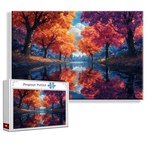 Puzzle 3000 Teile Landschaft, Puzzle Erwachsene Anspruchsvoll Jigsaw Baum Groß XXL 120x80 cm, Klassische Impossible Jigsaw Art für Frauen Männer, Holzpuzzle für Deko Wohnzimmer, Geschenke Ostern V-9 von Zhngzoyn