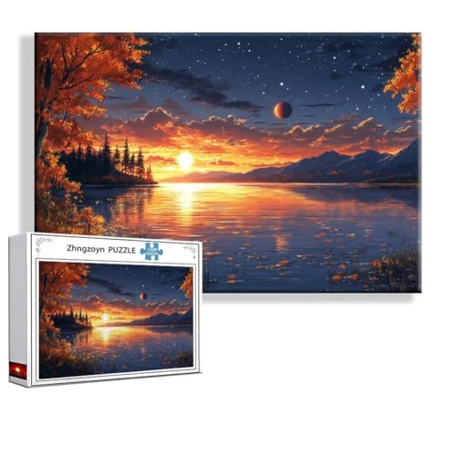 Puzzle 3000 Teile Landschaft, Puzzle Erwachsene Anspruchsvoll Jigsaw Sonnenuntergang Groß XXL 120 x 80 cm, Klassische Impossible Jigsaw Art für Frauen Männer, Holzpuzzle für Deko Wohnzimmer G-2 Puzzle 3000 Teile Landschaft, Puzzle Erwachsene Anspruchsvoll Jigsaw Sonnenuntergang Groß XXL 120 x 80 cm, Klassische Impossible Jigsaw Art für Frauen Männer, Holzpuzzle für Deko Wohnzimmer G-2 von Zhngzoyn