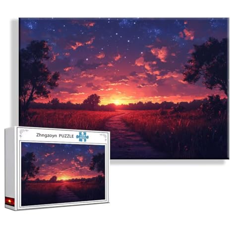 Puzzle 3000 Teile Landschaft, Puzzle Erwachsene Anspruchsvoll Jigsaw Sonnenuntergang Groß XXL 120 x 80 cm, Klassische Impossible Jigsaw Art für Frauen Männer, Holzpuzzle für Deko Wohnzimmer X-2 von Zhngzoyn