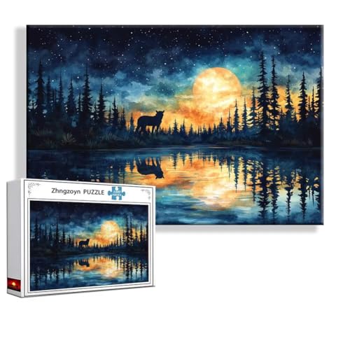 Puzzle 3000 Teile Landschaft, Puzzle Erwachsene Anspruchsvoll Jigsaw Tier Groß XXL 120x80 cm, Klassische Impossible Jigsaw Art für Frauen Männer, Holzpuzzle für Deko Wohnzimmer, Geschenke Ostern N-7 Puzzle 3000 Teile Landschaft, Puzzle Erwachsene Anspruchsvoll Jigsaw Tier Groß XXL 120x80 cm, Klassische Impossible Jigsaw Art für Frauen Männer, Holzpuzzle für Deko Wohnzimmer, Geschenke Ostern N-7 von Zhngzoyn