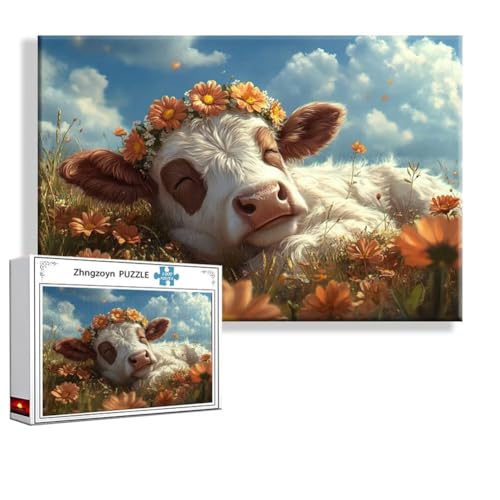 Puzzle 3000 Teile Ochse, Puzzle Erwachsene Anspruchsvoll Jigsaw Tier Groß XXL 120 x 80 cm, Klassische Impossible Jigsaw Art für Frauen Männer, Holzpuzzle für Deko Wohnzimmer, Geschenke zu Ostern I-3 Puzzle 3000 Teile Ochse, Puzzle Erwachsene Anspruchsvoll Jigsaw Tier Groß XXL 120 x 80 cm, Klassische Impossible Jigsaw Art für Frauen Männer, Holzpuzzle für Deko Wohnzimmer, Geschenke zu Ostern I-3 von Zhngzoyn