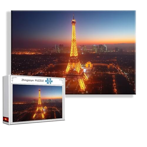Puzzle 3000 Teile Paris, Puzzle Erwachsene Anspruchsvoll Jigsaw Landschaft Groß XXL 120x80 cm, Klassische Impossible Jigsaw Art für Frauen Männer, Holzpuzzle für Deko Wohnzimmer, Geschenke Ostern Z-5 von Zhngzoyn