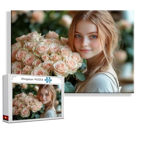 Puzzle 3000 Teile Rose, Puzzle Erwachsene Anspruchsvoll Jigsaw Frau Groß XXL 120 x 80 cm, Klassische Impossible Jigsaw Art für Frauen Männer, Holzpuzzle für Deko Wohnzimmer, Geschenke zu Ostern B-8 von Zhngzoyn