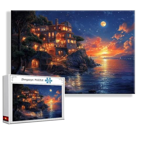 Puzzle 3000 Teile Sonnenuntergang, Puzzle Erwachsene Anspruchsvoll Jigsaw Landschaft Groß XXL 120 x 80 cm, Klassische Impossible Jigsaw Art für Frauen Männer, Holzpuzzle für Deko Wohnzimmer Q-3 von Zhngzoyn