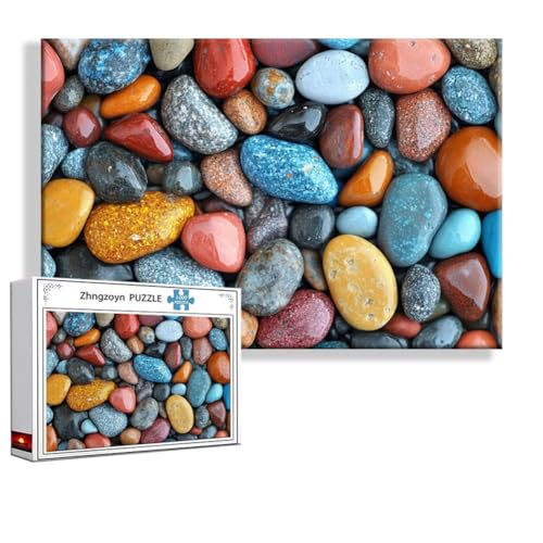 Puzzle 3000 Teile Stein, Puzzle Erwachsene Anspruchsvoll Jigsaw Bunt Groß XXL 120 x 80 cm, Klassische Impossible Jigsaw Art für Frauen Männer, Holzpuzzle für Deko Wohnzimmer, Geschenke zu Ostern H-5 von Zhngzoyn