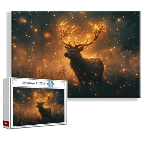 Puzzle 3000 Teile Tier, Puzzle Erwachsene Anspruchsvoll Jigsaw Hirsch Groß XXL 120 x 80 cm, Klassische Impossible Jigsaw Art für Frauen Männer, Holzpuzzle für Deko Wohnzimmer, Geschenke zu Ostern O-0 Puzzle 3000 Teile Tier, Puzzle Erwachsene Anspruchsvoll Jigsaw Hirsch Groß XXL 120 x 80 cm, Klassische Impossible Jigsaw Art für Frauen Männer, Holzpuzzle für Deko Wohnzimmer, Geschenke zu Ostern O-0 von Zhngzoyn