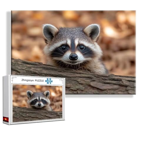 Puzzle 3000 Teile Tier, Puzzle Erwachsene Anspruchsvoll Jigsaw Waschbär Groß XXL 120x80 cm, Klassische Impossible Jigsaw Art für Frauen Männer, Holzpuzzle für Deko Wohnzimmer, Geschenke zu Ostern P-4 von Zhngzoyn