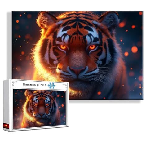 Puzzle 3000 Teile Tiger, Puzzle Erwachsene Anspruchsvoll Jigsaw Tier Groß XXL 120 x 80 cm, Klassische Impossible Jigsaw Art für Frauen Männer, Holzpuzzle für Deko Wohnzimmer, Geschenke zu Ostern J-0 Puzzle 3000 Teile Tiger, Puzzle Erwachsene Anspruchsvoll Jigsaw Tier Groß XXL 120 x 80 cm, Klassische Impossible Jigsaw Art für Frauen Männer, Holzpuzzle für Deko Wohnzimmer, Geschenke zu Ostern J-0 von Zhngzoyn