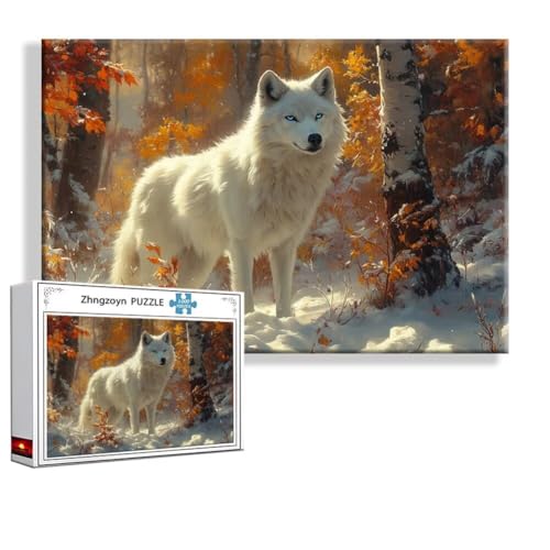 Puzzle 3000 Teile Wolf, Puzzle Erwachsene Anspruchsvoll Jigsaw Tier Groß XXL 120 x 80 cm, Klassische Impossible Jigsaw Art für Frauen Männer, Holzpuzzle für Deko Wohnzimmer, Geschenke zu Ostern N-7 Puzzle 3000 Teile Wolf, Puzzle Erwachsene Anspruchsvoll Jigsaw Tier Groß XXL 120 x 80 cm, Klassische Impossible Jigsaw Art für Frauen Männer, Holzpuzzle für Deko Wohnzimmer, Geschenke zu Ostern N-7 von Zhngzoyn