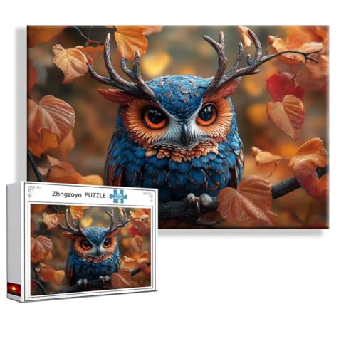 Puzzle 4000 Teile Eule, Puzzle Erwachsene Anspruchsvoll Jigsaw Tier Groß XXL 140 x 87 cm, Klassische Impossible Jigsaw Art für Frauen Männer, Holzpuzzle für Deko Wohnzimmer, Geschenke zu Ostern A-3 von Zhngzoyn