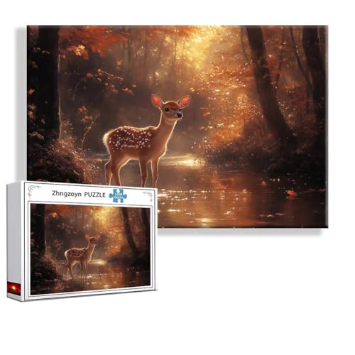 Puzzle 4000 Teile Hirsch, Puzzle Erwachsene Anspruchsvoll Jigsaw Tier Groß XXL 140 x 87 cm, Klassische Impossible Jigsaw Art für Frauen Männer, Holzpuzzle für Deko Wohnzimmer, Geschenke zu Ostern S-5 Puzzle 4000 Teile Hirsch, Puzzle Erwachsene Anspruchsvoll Jigsaw Tier Groß XXL 140 x 87 cm, Klassische Impossible Jigsaw Art für Frauen Männer, Holzpuzzle für Deko Wohnzimmer, Geschenke zu Ostern S-5 von Zhngzoyn
