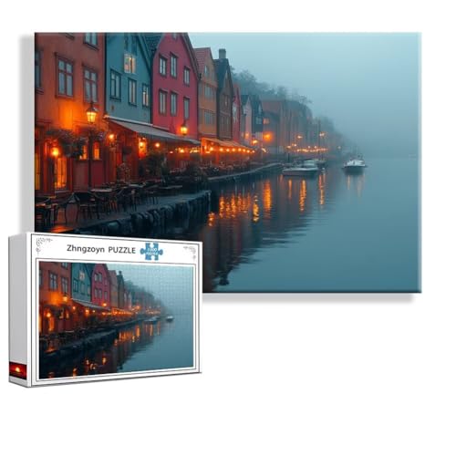 Puzzle 4000 Teile Landschaft, Puzzle Erwachsene Anspruchsvoll Jigsaw Architektur Groß XXL 140x87 cm, Klassische Impossible Jigsaw Art für Frauen Männer, Holzpuzzle für Deko Wohnzimmer Geschenke K-7 von Zhngzoyn