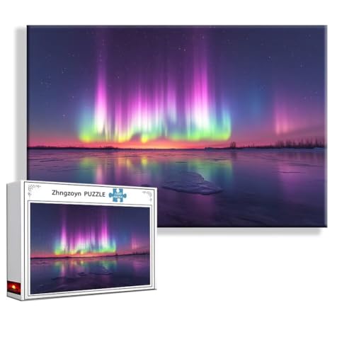 Puzzle 4000 Teile Landschaft, Puzzle Erwachsene Anspruchsvoll Jigsaw Aurora Groß XXL 140x87 cm, Klassische Impossible Jigsaw art für Frauen Männer, Holzpuzzle für Deko Wohnzimmer, Geschenke Ostern L-5 Puzzle 4000 Teile Landschaft, Puzzle Erwachsene Anspruchsvoll Jigsaw Aurora Groß XXL 140x87 cm, Klassische Impossible Jigsaw art für Frauen Männer, Holzpuzzle für Deko Wohnzimmer, Geschenke Ostern L-5 von Zhngzoyn