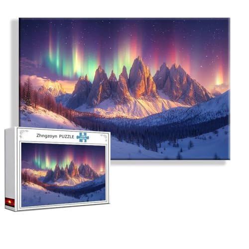 Puzzle 4000 Teile Nordlicht, Puzzle Erwachsene Anspruchsvoll Jigsaw Landschaft Groß XXL 140x87 cm, Klassische Impossible Jigsaw Art für Frauen Männer, Holzpuzzle für Deko Wohnzimmer Geschenke O-9 Puzzle 4000 Teile Nordlicht, Puzzle Erwachsene Anspruchsvoll Jigsaw Landschaft Groß XXL 140x87 cm, Klassische Impossible Jigsaw Art für Frauen Männer, Holzpuzzle für Deko Wohnzimmer Geschenke O-9 von Zhngzoyn