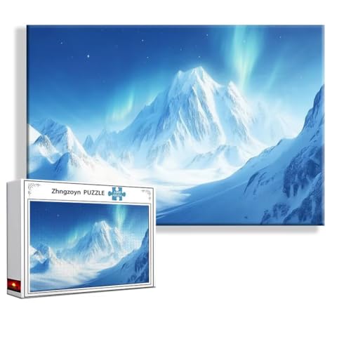 Puzzle 4000 Teile Schneeberg, Puzzle Erwachsene Anspruchsvoll Jigsaw Landschaft Groß XXL 140x87 cm, Klassische Impossible Jigsaw Art für Frauen Männer, Holzpuzzle für Deko Wohnzimmer Geschenke F-4 von Zhngzoyn