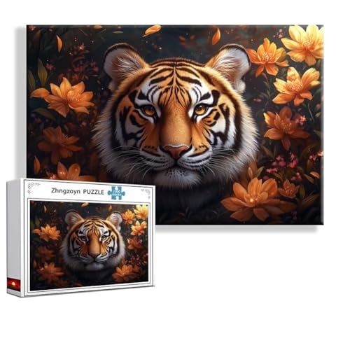 Puzzle 4000 Teile Tiger, Puzzle Erwachsene Anspruchsvoll Jigsaw Tier Groß XXL 140 x 87 cm, Klassische Impossible Jigsaw Art für Frauen Männer, Holzpuzzle für Deko Wohnzimmer, Geschenke zu Ostern A-4 Puzzle 4000 Teile Tiger, Puzzle Erwachsene Anspruchsvoll Jigsaw Tier Groß XXL 140 x 87 cm, Klassische Impossible Jigsaw Art für Frauen Männer, Holzpuzzle für Deko Wohnzimmer, Geschenke zu Ostern A-4 von Zhngzoyn