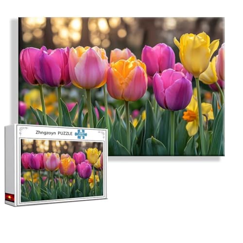 Puzzle 4000 Teile Tulpe, Puzzle Erwachsene Anspruchsvoll Jigsaw Blume Groß XXL 140 x 87 cm, Klassische Impossible Jigsaw Art für Frauen Männer, Holzpuzzle für Deko Wohnzimmer, Geschenke zu Ostern I-7 Puzzle 4000 Teile Tulpe, Puzzle Erwachsene Anspruchsvoll Jigsaw Blume Groß XXL 140 x 87 cm, Klassische Impossible Jigsaw Art für Frauen Männer, Holzpuzzle für Deko Wohnzimmer, Geschenke zu Ostern I-7 von Zhngzoyn