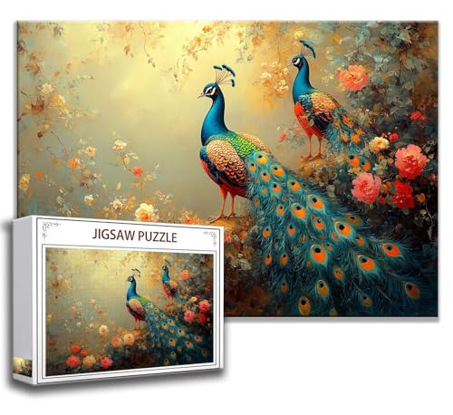 Puzzle 500 Teile Pfau Puzzle Erwachsene Anspruchsvoll, Holzpuzzle Jigsaw Puzzle Tier Puzzle Groß 52 x 38 cm Impossible Puzzle für Männer, Klassische Puzzles für Erwachsene Frauen, ältere Menschen P-4 Puzzle 500 Teile Pfau Puzzle Erwachsene Anspruchsvoll, Holzpuzzle Jigsaw Puzzle Tier Puzzle Groß 52 x 38 cm Impossible Puzzle für Männer, Klassische Puzzles für Erwachsene Frauen, ältere Menschen P-4 von Zhngzoyn