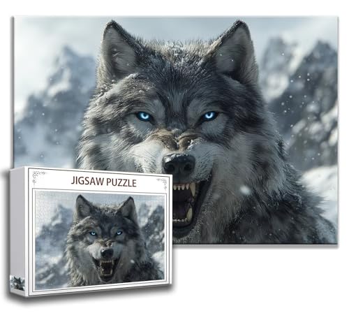 Puzzle 500 Teile Wolf Puzzle Erwachsene Anspruchsvoll, Holzpuzzle Jigsaw Puzzle Tier Puzzle Groß 52 x 38 cm Impossible Puzzle für Männer, Klassische Puzzles für Erwachsene Frauen, ältere Menschen Q-7 Puzzle 500 Teile Wolf Puzzle Erwachsene Anspruchsvoll, Holzpuzzle Jigsaw Puzzle Tier Puzzle Groß 52 x 38 cm Impossible Puzzle für Männer, Klassische Puzzles für Erwachsene Frauen, ältere Menschen Q-7 von Zhngzoyn