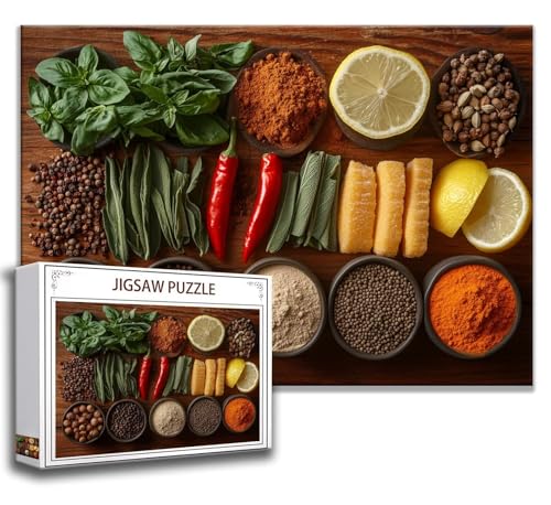 Puzzle 500 Teile Würze Puzzle Erwachsene Anspruchsvoll, Holzpuzzle Jigsaw Puzzle Küche Puzzle Groß 52x38 cm Impossible Puzzle für Männer, Klassische Puzzles für Erwachsene Frauen, ältere Menschen C-9 Puzzle 500 Teile Würze Puzzle Erwachsene Anspruchsvoll, Holzpuzzle Jigsaw Puzzle Küche Puzzle Groß 52x38 cm Impossible Puzzle für Männer, Klassische Puzzles für Erwachsene Frauen, ältere Menschen C-9 von Zhngzoyn