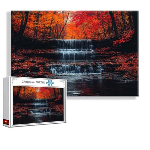 Puzzle 5000 Teile Fallen, Puzzle Erwachsene Anspruchsvoll Jigsaw Landschaft Groß XXL 156x105 cm, Klassische Impossible Jigsaw Art für Frauen Männer, Holzpuzzle für Deko Wohnzimmer Geschenke W-3 von Zhngzoyn