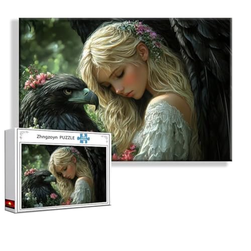 Puzzle 5000 Teile Frau, Puzzle Erwachsene Anspruchsvoll Jigsaw Adler Groß XXL 156 x 105 cm, Klassische Impossible Jigsaw Art für Frauen Männer, Holzpuzzle für Deko Wohnzimmer, Geschenke zu Ostern D-6 von Zhngzoyn