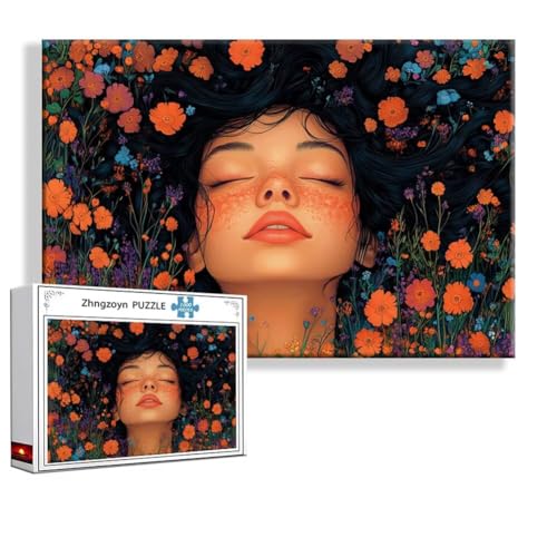 Puzzle 5000 Teile Frau, Puzzle Erwachsene Anspruchsvoll Jigsaw Blume Groß XXL 156 x 105 cm, Klassische Impossible Jigsaw Art für Frauen Männer, Holzpuzzle für Deko Wohnzimmer, Geschenke zu Ostern T-5 Puzzle 5000 Teile Frau, Puzzle Erwachsene Anspruchsvoll Jigsaw Blume Groß XXL 156 x 105 cm, Klassische Impossible Jigsaw Art für Frauen Männer, Holzpuzzle für Deko Wohnzimmer, Geschenke zu Ostern T-5 von Zhngzoyn