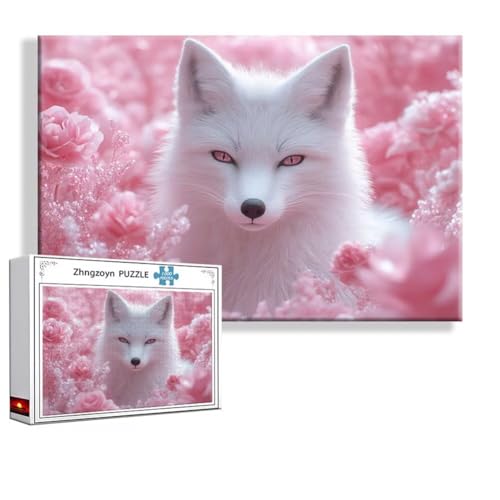 Puzzle 5000 Teile Fuchs, Puzzle Erwachsene Anspruchsvoll Jigsaw Blume Groß XXL 156 x 105 cm, Klassische Impossible Jigsaw art für Frauen Männer, Holzpuzzle für Deko Wohnzimmer, Geschenke zu Ostern E-8 von Zhngzoyn