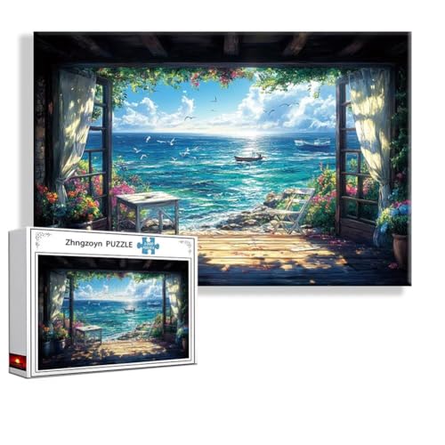 Puzzle 5000 Teile Ozean, Puzzle Erwachsene Anspruchsvoll Jigsaw Landschaft Groß XXL 156x105 cm, Klassische Impossible Jigsaw art für Frauen Männer, Holzpuzzle für Deko Wohnzimmer, Geschenke Ostern Q-3 Puzzle 5000 Teile Ozean, Puzzle Erwachsene Anspruchsvoll Jigsaw Landschaft Groß XXL 156x105 cm, Klassische Impossible Jigsaw art für Frauen Männer, Holzpuzzle für Deko Wohnzimmer, Geschenke Ostern Q-3 von Zhngzoyn