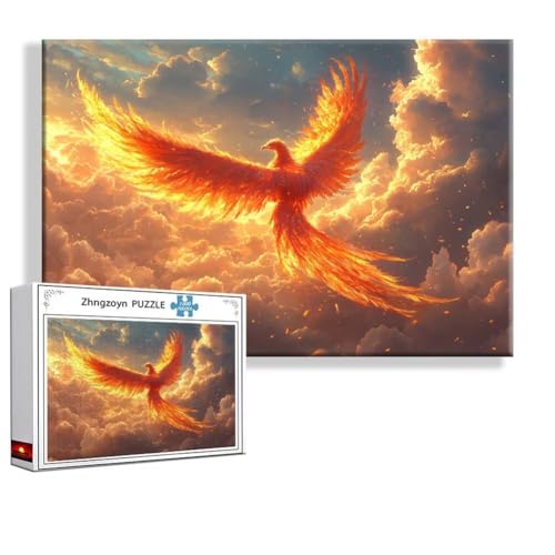 Puzzle 5000 Teile Phönix, Puzzle Erwachsene Anspruchsvoll Jigsaw Tier Groß XXL 156 x 105 cm, Klassische Impossible Jigsaw art für Frauen Männer, Holzpuzzle für Deko Wohnzimmer, Geschenke zu Ostern H-3 Puzzle 5000 Teile Phönix, Puzzle Erwachsene Anspruchsvoll Jigsaw Tier Groß XXL 156 x 105 cm, Klassische Impossible Jigsaw art für Frauen Männer, Holzpuzzle für Deko Wohnzimmer, Geschenke zu Ostern H-3 von Zhngzoyn