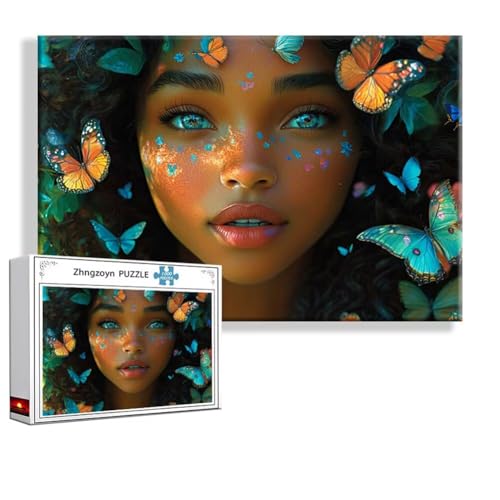 Puzzle 5000 Teile Schmetterling, Puzzle Erwachsene Anspruchsvoll Jigsaw Frau Groß XXL 156x105 cm, Klassische Impossible Jigsaw Art für Frauen Männer, Holzpuzzle für Deko Wohnzimmer Geschenke S-1 von Zhngzoyn