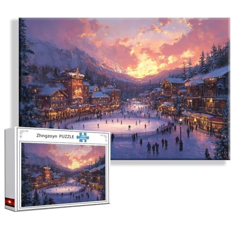 Puzzle 5000 Teile Winter, Puzzle Erwachsene Anspruchsvoll Jigsaw Landschaft Groß XXL 156x105 cm, Klassische Impossible Jigsaw Art für Frauen Männer, Holzpuzzle für Deko Wohnzimmer Geschenke C-7 Puzzle 5000 Teile Winter, Puzzle Erwachsene Anspruchsvoll Jigsaw Landschaft Groß XXL 156x105 cm, Klassische Impossible Jigsaw Art für Frauen Männer, Holzpuzzle für Deko Wohnzimmer Geschenke C-7 von Zhngzoyn