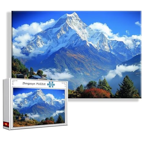 Puzzle Auf Schnee Landschaft 4000 Teile Groß XXL 140x87 cm, Jigsaw Art Impossible Erwachsene Anspruchsvoll, Klassische Jigsaw Erwachsene, Junge, Mädchen, Geschicklichkeitsspiel für Familie I-9 von Zhngzoyn