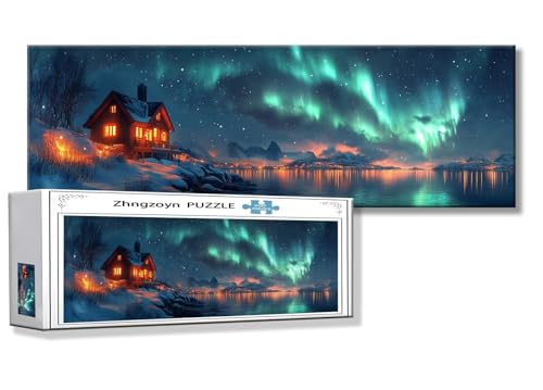 Puzzle Aurora 900 Teile Nordlicht Puzzle Erwachsene Anspruchsvoll Groß XXL 87 x 34 cm Jigsaw Panorama, 2025 Impossible Jigsaw, Klassische Holzpuzzle für Erwachsene Männer, Frauen, ältere Menschen T-1 Puzzle Aurora 900 Teile Nordlicht Puzzle Erwachsene Anspruchsvoll Groß XXL 87 x 34 cm Jigsaw Panorama, 2025 Impossible Jigsaw, Klassische Holzpuzzle für Erwachsene Männer, Frauen, ältere Menschen T-1 von Zhngzoyn