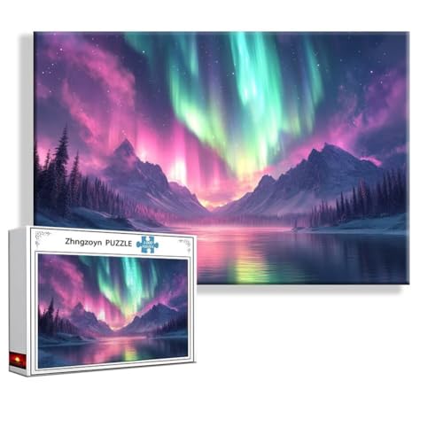 Puzzle Aurora Landschaft 1500 Teile Groß XXL 87 x 57 cm, Jigsaw Art Impossible Erwachsene Anspruchsvoll, Klassische Jigsaw Erwachsene, Junge, Mädchen, Geschicklichkeitsspiel für Die Ganze Familie F-5 Puzzle Aurora Landschaft 1500 Teile Groß XXL 87 x 57 cm, Jigsaw Art Impossible Erwachsene Anspruchsvoll, Klassische Jigsaw Erwachsene, Junge, Mädchen, Geschicklichkeitsspiel für Die Ganze Familie F-5 von Zhngzoyn