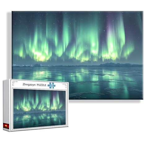 Puzzle Aurora Landschaft 3000 Teile Groß XXL 120 x 80 cm, Jigsaw art Impossible Erwachsene Anspruchsvoll, Klassische Jigsaw Erwachsene, Junge, Mädchen, Geschicklichkeitsspiel für Die Ganze Familie U-9 von Zhngzoyn