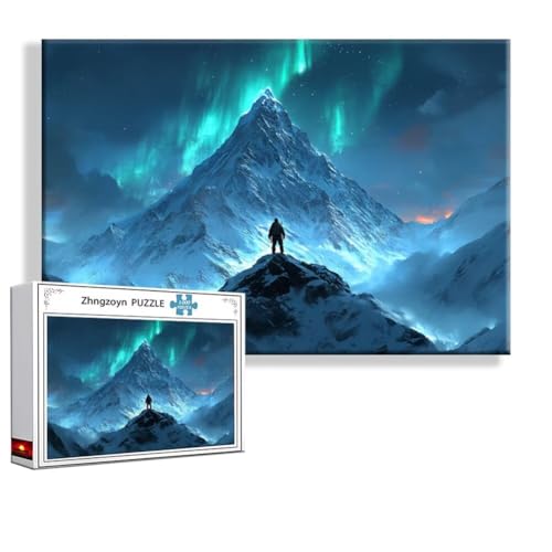 Puzzle Aurora Landschaft 4000 Teile Groß XXL 140 x 87 cm, Jigsaw art Impossible Erwachsene Anspruchsvoll, Klassische Jigsaw Erwachsene, Junge, Mädchen, Geschicklichkeitsspiel für Die Ganze Familie S-7 von Zhngzoyn