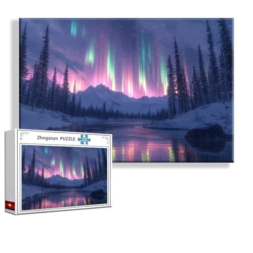 Puzzle Aurora Nordlicht 1500 Teile Groß XXL 87 x 57 cm, Jigsaw Art Impossible Erwachsene Anspruchsvoll, Klassische Jigsaw Erwachsene, Junge, Mädchen, Geschicklichkeitsspiel für Die Ganze Familie S-1 Puzzle Aurora Nordlicht 1500 Teile Groß XXL 87 x 57 cm, Jigsaw Art Impossible Erwachsene Anspruchsvoll, Klassische Jigsaw Erwachsene, Junge, Mädchen, Geschicklichkeitsspiel für Die Ganze Familie S-1 von Zhngzoyn