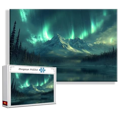 Puzzle Aurora Nordlicht 3000 Teile Groß XXL 120 x 80 cm, Jigsaw Art Impossible Erwachsene Anspruchsvoll, Klassische Jigsaw Erwachsene, Junge, Mädchen, Geschicklichkeitsspiel für Die Ganze Familie H-9 von Zhngzoyn