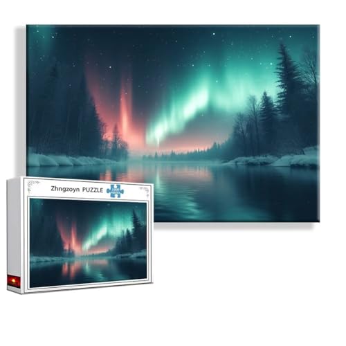 Puzzle Aurora Ozean 2000 Teile Groß XXL 100 x 70 cm, Jigsaw Art Impossible Erwachsene Anspruchsvoll, DIY Klassische Jigsaw Erwachsene, Junge, Mädchen, Geschicklichkeitsspiel für Die Ganze Familie O-8 von Zhngzoyn