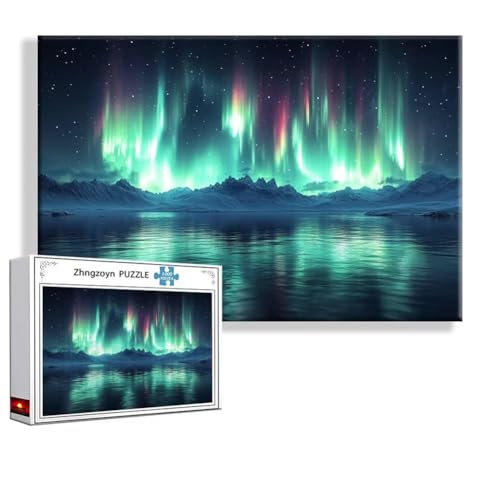 Puzzle Aurora Ozean 4000 Teile Groß XXL 140 x 87 cm, Jigsaw Art Impossible Erwachsene Anspruchsvoll, DIY Klassische Jigsaw Erwachsene, Junge, Mädchen, Geschicklichkeitsspiel für Die Ganze Familie F-6 von Zhngzoyn