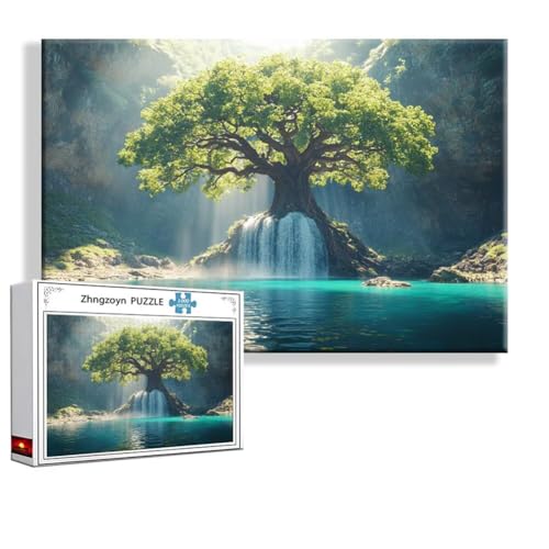 Puzzle Baum Fallen 1500 Teile Groß XXL 87 x 57 cm, Jigsaw Art Impossible Erwachsene Anspruchsvoll, DIY Klassische Jigsaw Erwachsene, Junge, Mädchen, Geschicklichkeitsspiel für Die Ganze Familie M-0 von Zhngzoyn