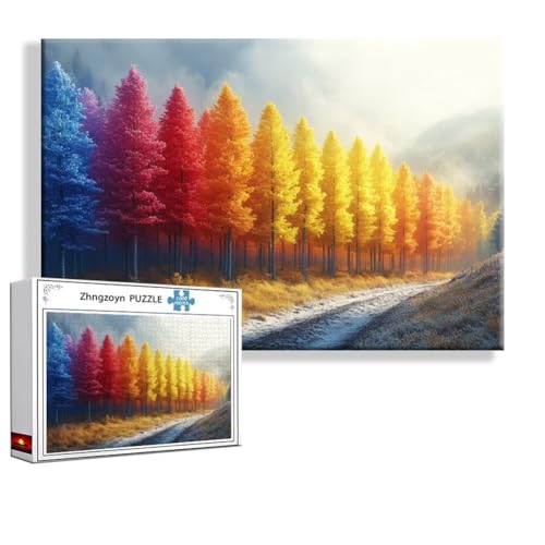 Puzzle Baum Landschaft 1000 Teile Groß XXL 75 x 50 cm, Jigsaw Art Impossible Erwachsene Anspruchsvoll, Klassische Jigsaw Erwachsene, Junge, Mädchen, Geschicklichkeitsspiel für Die Ganze Familie Z-7 von Zhngzoyn
