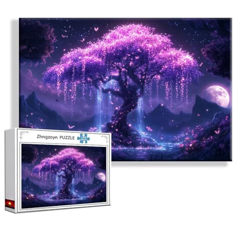 Puzzle Baum Landschaft 1500 Teile Groß XXL 87 x 57 cm, Jigsaw Art Impossible Erwachsene Anspruchsvoll, Klassische Jigsaw Erwachsene, Junge, Mädchen, Geschicklichkeitsspiel für Die Ganze Familie E-2 Puzzle Baum Landschaft 1500 Teile Groß XXL 87 x 57 cm, Jigsaw Art Impossible Erwachsene Anspruchsvoll, Klassische Jigsaw Erwachsene, Junge, Mädchen, Geschicklichkeitsspiel für Die Ganze Familie E-2 von Zhngzoyn