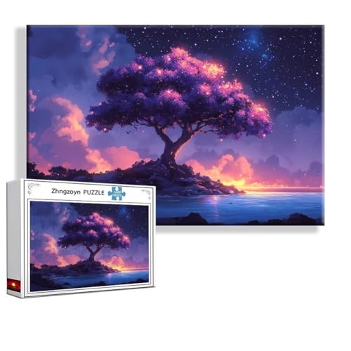Puzzle Baum Landschaft 4000 Teile Groß XXL 140 x 87 cm, Jigsaw Art Impossible Erwachsene Anspruchsvoll, Klassische Jigsaw Erwachsene, Junge, Mädchen, Geschicklichkeitsspiel für Die Ganze Familie E-3 von Zhngzoyn