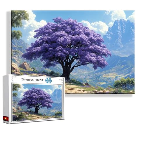 Puzzle Baum Landschaft 5000 Teile Groß XXL 156 x 105 cm, Jigsaw Art Impossible Erwachsene Anspruchsvoll, Klassische Jigsaw Erwachsene, Junge, Mädchen, Geschicklichkeitsspiel für Die Ganze Familie T-9 von Zhngzoyn