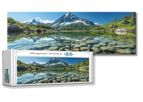 Puzzle Berg 900 Teile Landschaft Puzzle Erwachsene Anspruchsvoll Groß XXL 87 x 34 cm Jigsaw Panorama, 2025 Impossible Jigsaw, Klassische Holzpuzzle für Erwachsene Männer, Frauen, ältere Menschen D-9 von Zhngzoyn