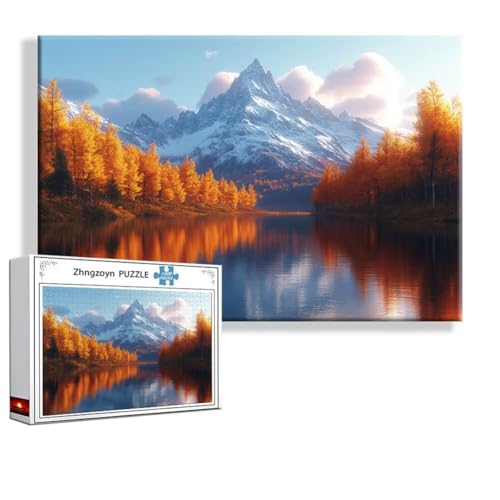 Puzzle Berg Landschaft 5000 Teile Groß XXL 156 x 105 cm, Jigsaw Art Impossible Erwachsene Anspruchsvoll, Klassische Jigsaw Erwachsene, Junge, Mädchen, Geschicklichkeitsspiel für Die Ganze Familie A-7 von Zhngzoyn