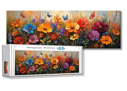 Puzzle Blume 900 Teile Schmetterling Puzzle Erwachsene Anspruchsvoll Groß XXL 87x34cm Jigsaw Panorama, 2025 Impossible Jigsaw, Klassische Holzpuzzle für Erwachsene Männer, Frauen, ältere Menschen B-1 Puzzle Blume 900 Teile Schmetterling Puzzle Erwachsene Anspruchsvoll Groß XXL 87x34cm Jigsaw Panorama, 2025 Impossible Jigsaw, Klassische Holzpuzzle für Erwachsene Männer, Frauen, ältere Menschen B-1 von Zhngzoyn